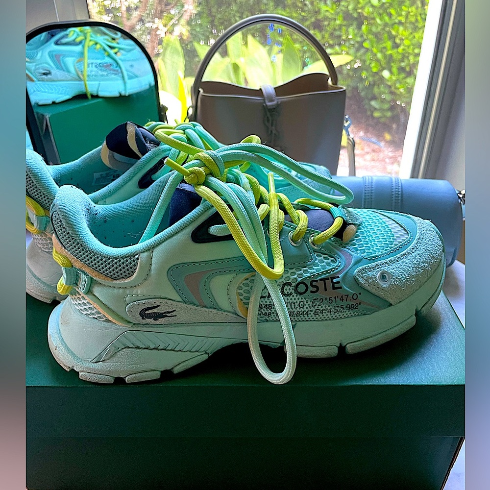 Lacoste turquoise sneakers size 7